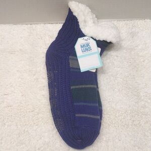 Muk Luks Blue Multiple Colors Sock Shoes S/M(6-8)